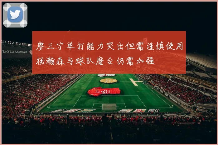 廖三宁单打能力突出但需谨慎使用杨瀚森与球队磨合仍需加强